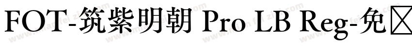 FOT-筑紫明朝 Pro LB Reg字体转换